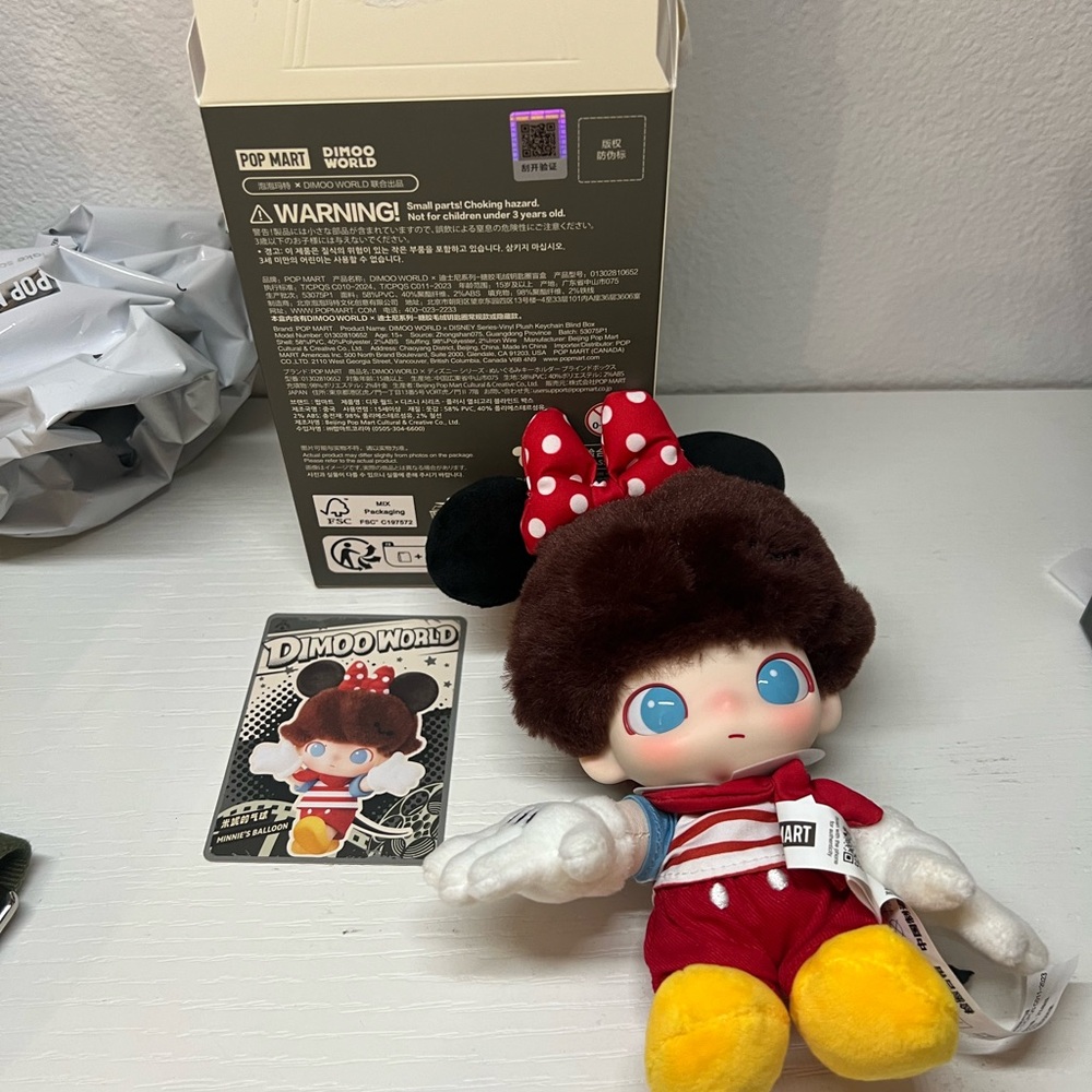Minnie’s Balloon DIMOO WORLD × DISNEY Series-Vinyl Plush Keychain - Picture 6 of 8